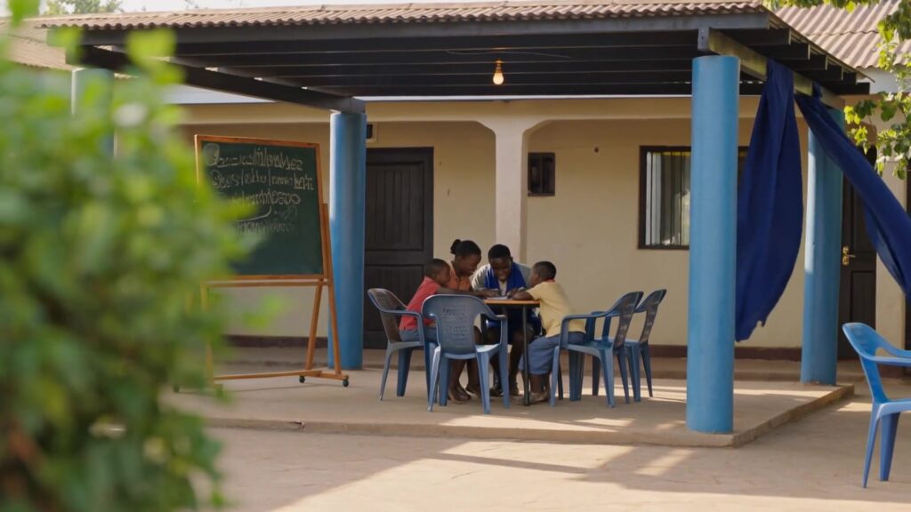 Illustrative scene of learning and support